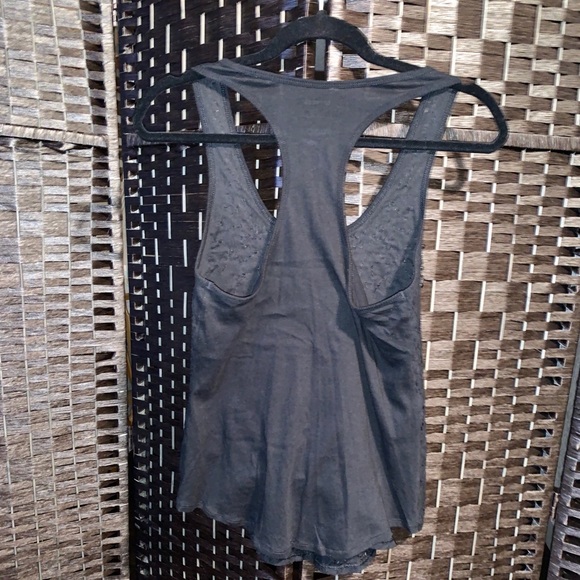 Black lace tank with bead embellishments - Picture 3 of 7